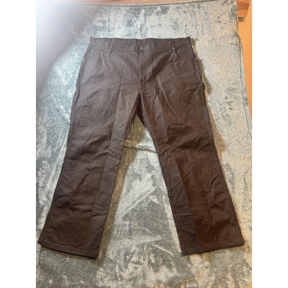 Genuine Dickies Carpenter Work Pants Mens 44x30 Black Stretch Canvas EU1939RBK